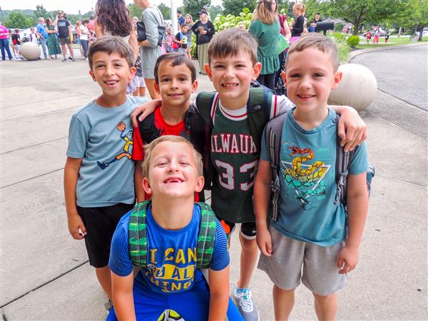group of boys smiling 